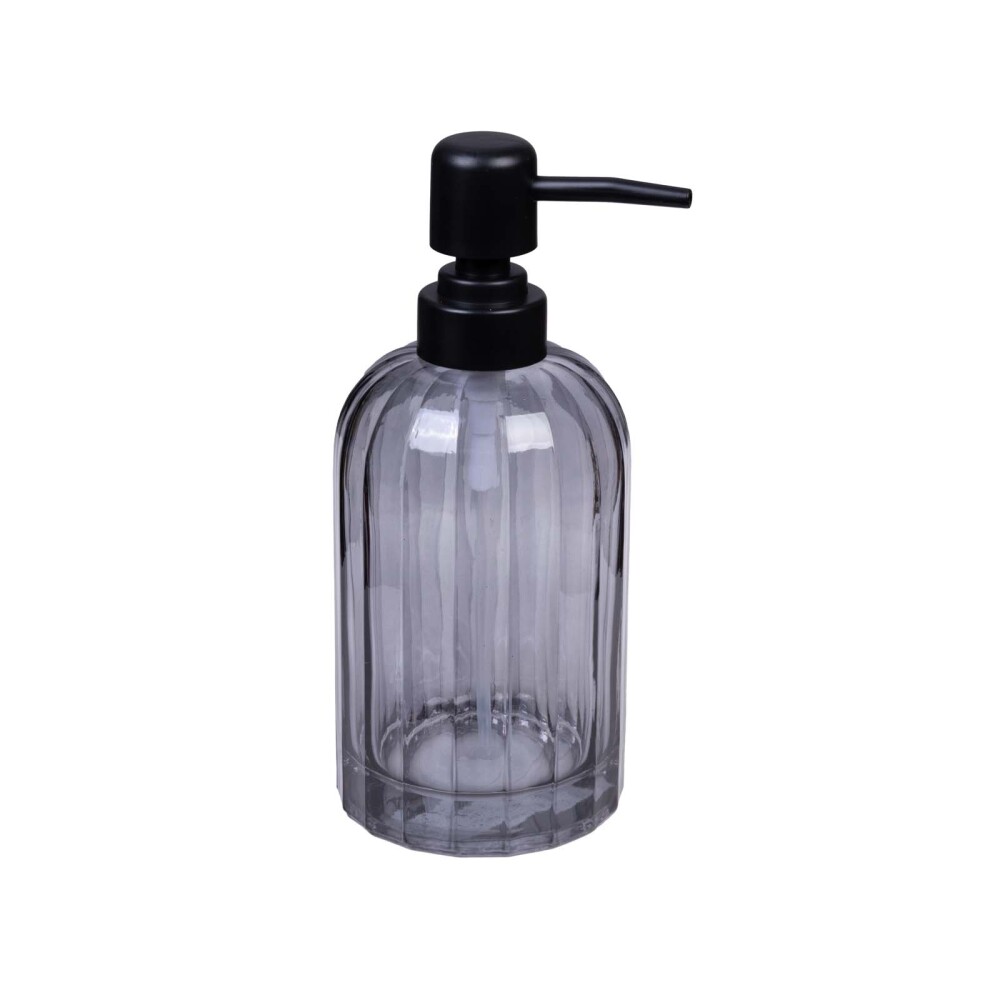 DISPENSADOR JABÓN NEGRO VIDRIO AQUA GL-0374