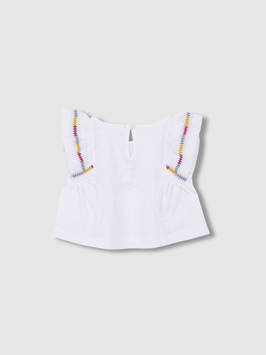 Camiseta Bordados Blanco