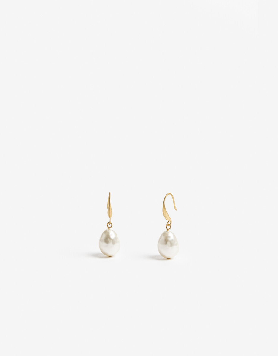 Aros Colgantes Cortos Perla 
