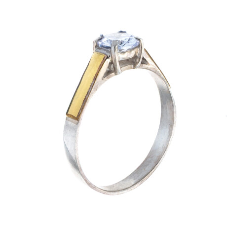 Anillo de Plata 925, double y circonia Anillo de Plata 925, double y circonia