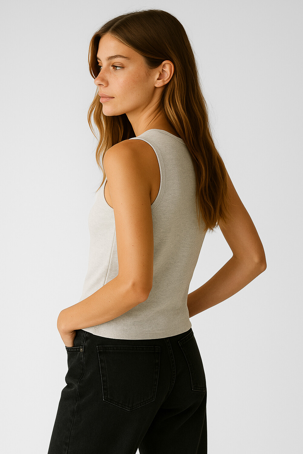 Musculosa Tuye Gris Oscuro