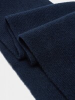 Bufanda Con Canalada Lisa azul-marino