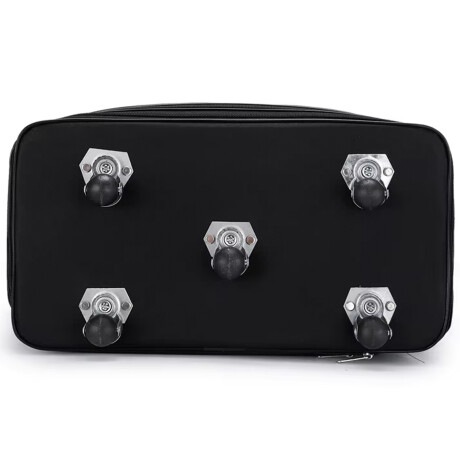 Bolso de Tela Gigante con 5 Ruedas 90x50x30cm Negro