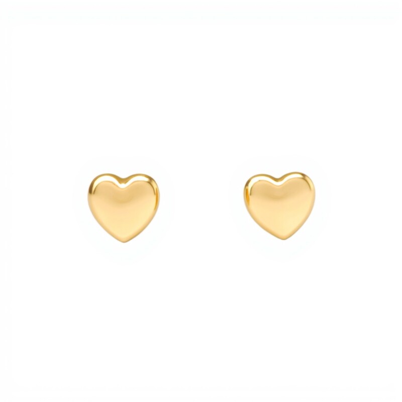 Caravanas Corazón de oro - Oro bajo - Sin piedra- CA8073 sinpiedra
