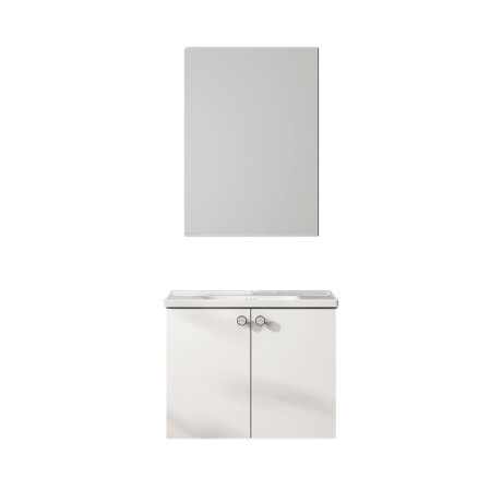 MUEBLE BAÑO EN MDF 61x40x45 BLANCO INCL. BACHA Y ESPEJO BLANCO