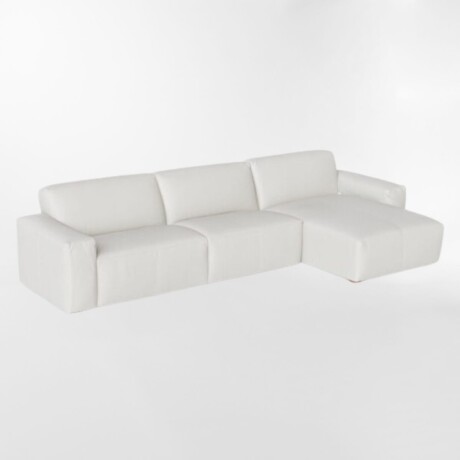 Sofá con chaise LOFT Blanco - DERECHO