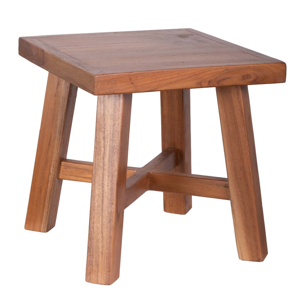 TABURETE 30X30CM 14015 NATURAL/BEIGE MADERA DE TECA 140150