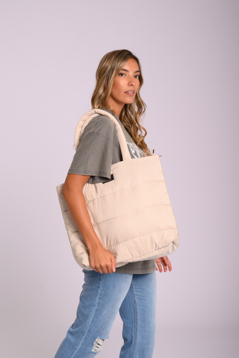 Bolso Shopper Nylon puffer Crudo