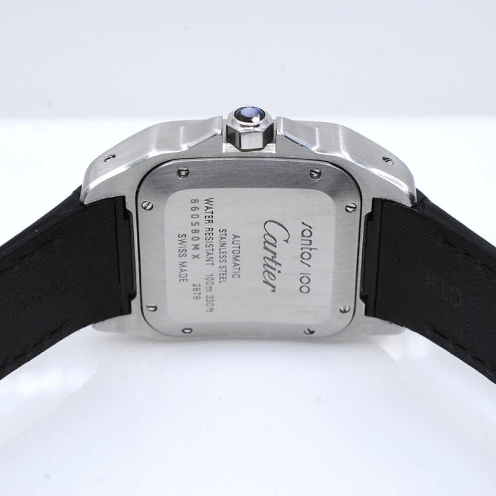 Cartier Santos 100 mediano 2878 automático año 2010 caja 33 mm con caja y papeles Cartier Santos 100 mediano 2878 automático año 2010 caja 33 mm con caja y papeles