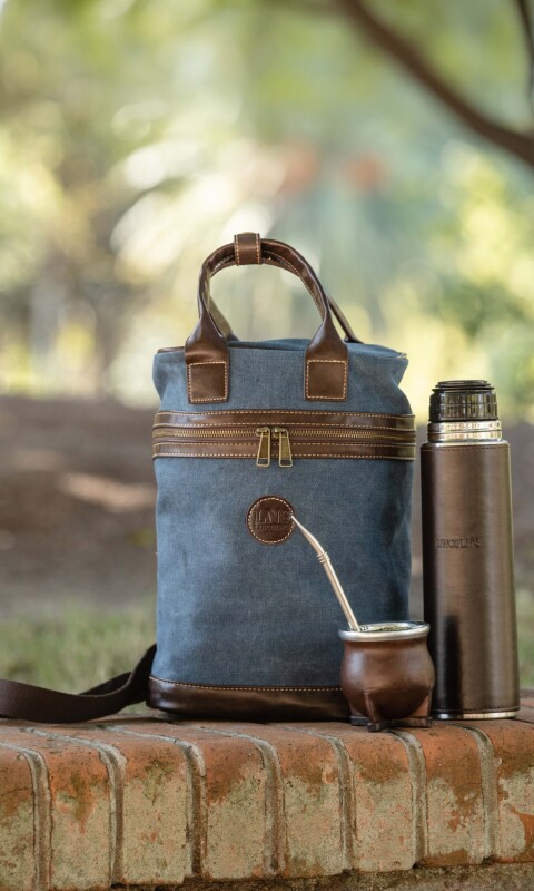KIT MATERO NORTH STAR AZUL DENIM CON CHOCOLATE
