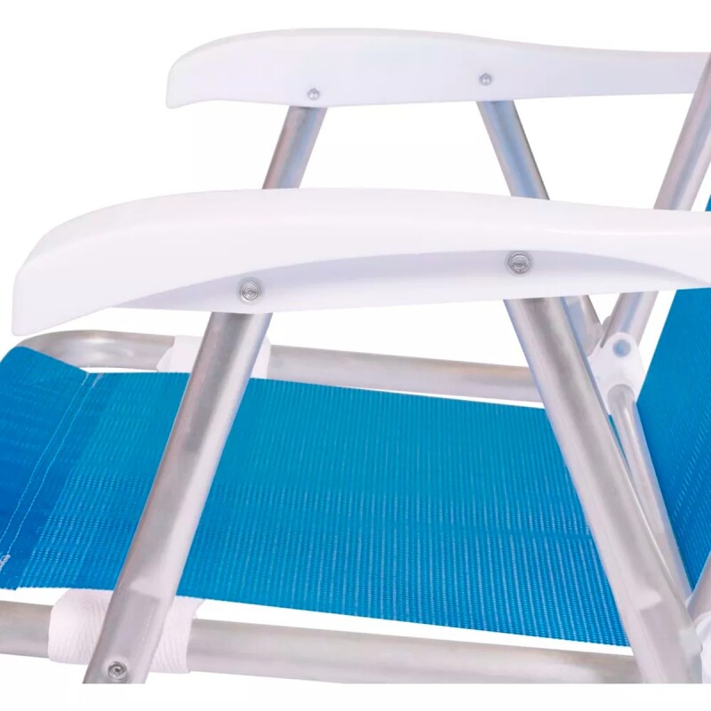 Set X 2 Sillas Altas Conforto Sannet Aluminio CELESTE
