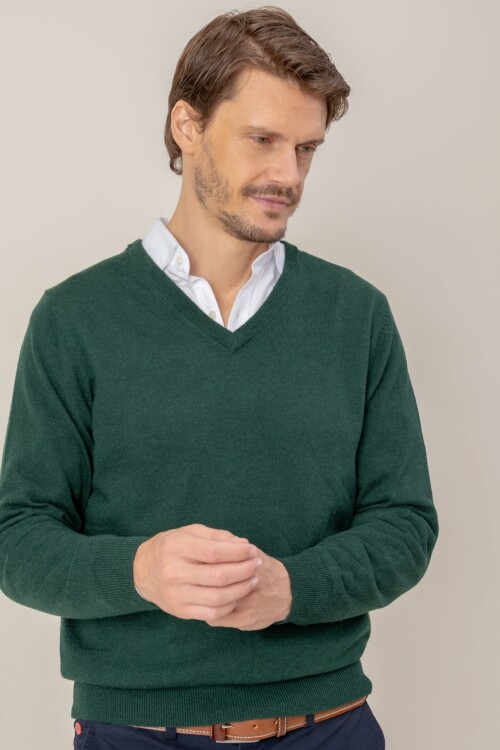 Sweater V Merino Verde