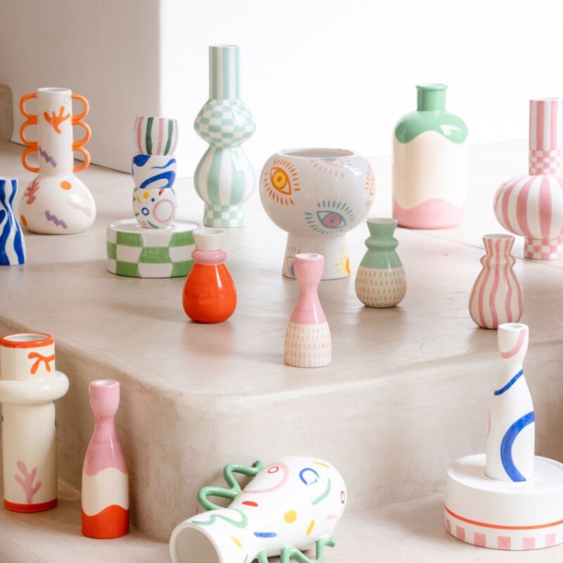 Florero de cerámica Carolina Amor del Color