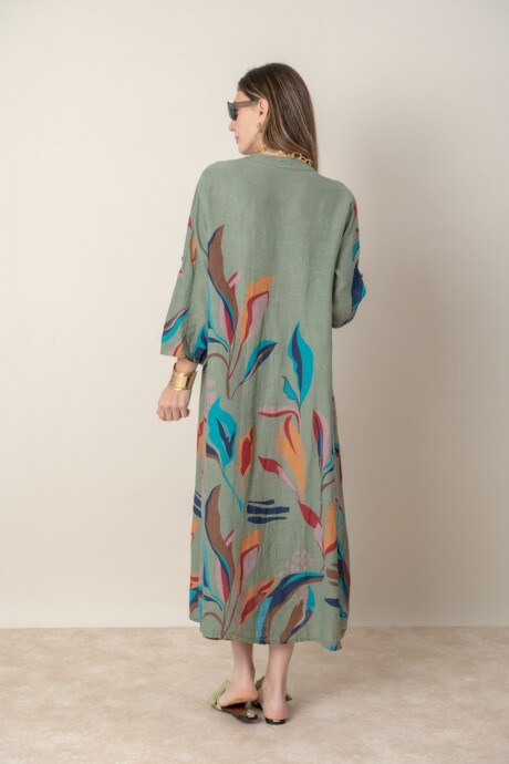 VESTIDO SILVINA Verde seco