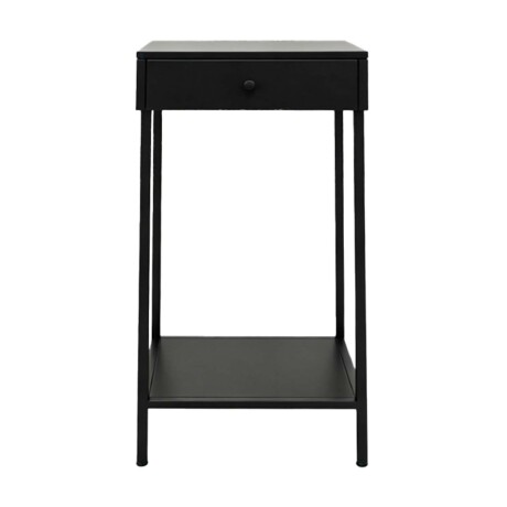 MESA LATERAL ALTA METAL NEGRO OLIVIA