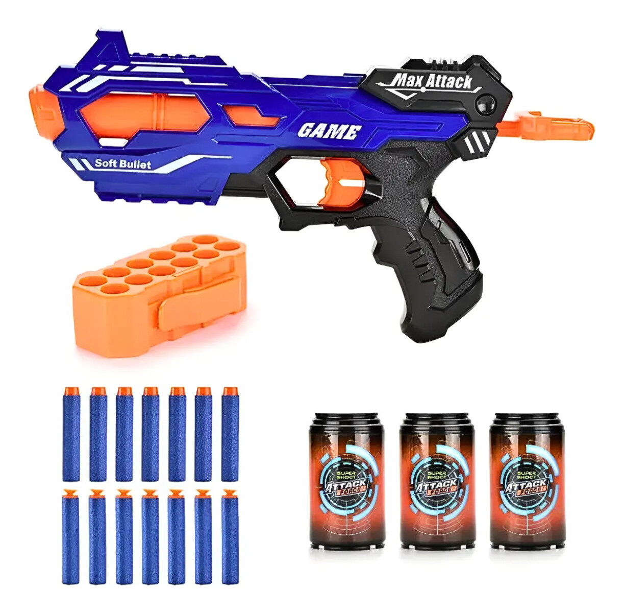 Arma lanza dardos con blanco Soft Bullet 