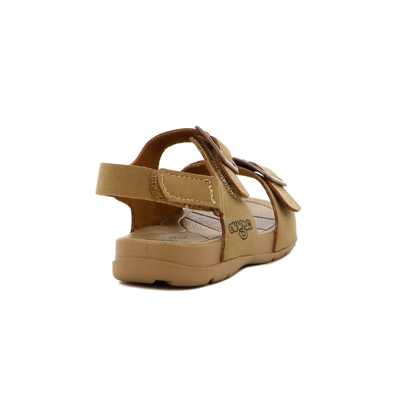 Sandalia Niño Angus Dos Tiras Y Velcro Camel