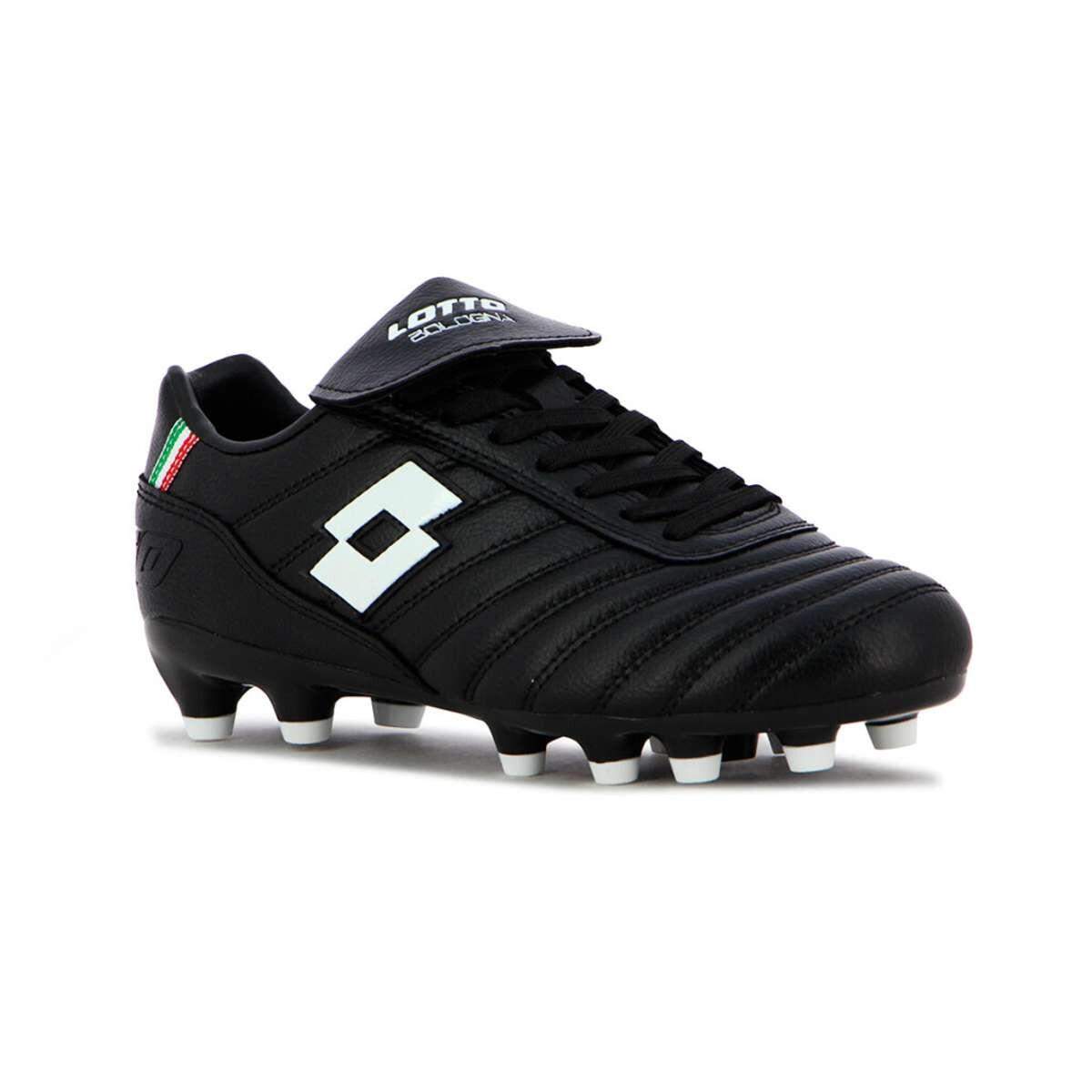 Lotto Bologna Futbol Cancha Md Hombre - Negro-Blanco 