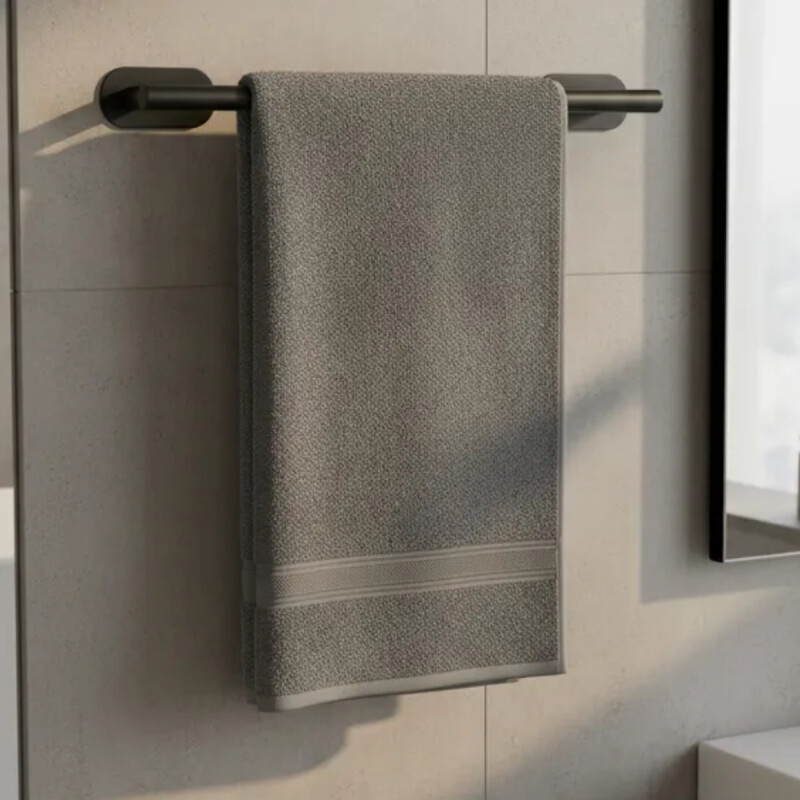 Conjunto de accesorios para baño 4 piezas adhesivas NEGRO