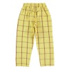 Pantalón a cuadros con bolsillos y elástico Amarillo Pantalón a cuadros con bolsillos y elástico Amarillo