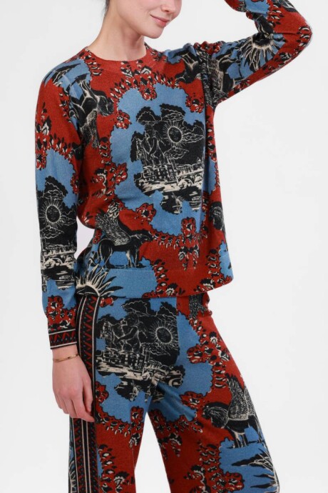 Pre Venta - Sweater Italian Coast Red & Blue Pre Venta - Sweater Italian Coast Red & Blue