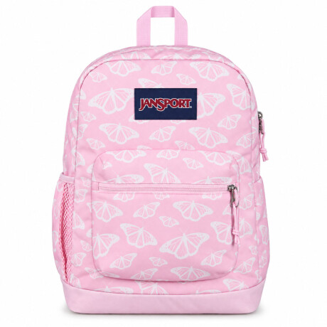 Mochila Escolar p/ Laptop Jansport Cross Town Plus Original Pink Ice White Pink Ice