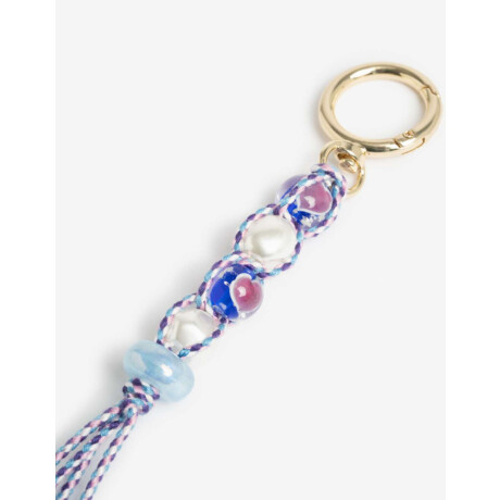 Llavero Y Bag Charm Beads Con Cordón Combinacion Bicolor