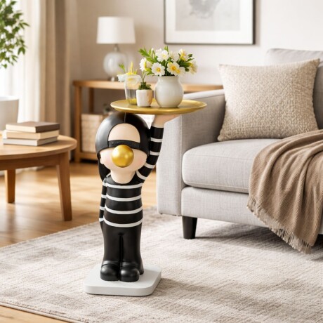 MESA AUXILIAR BUBBLE BOY Negro - CIRCULAR