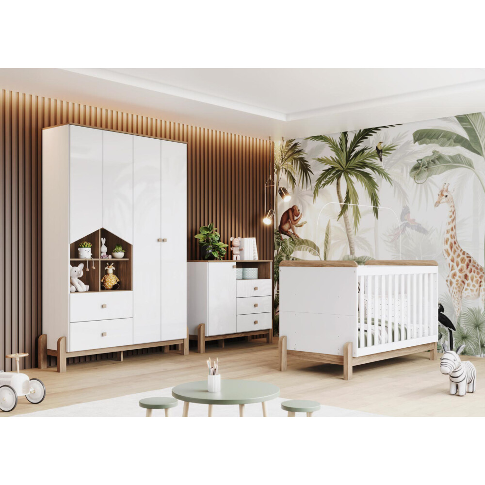 CÓMODA KIDS MDF-Y-MDP BLANCO RENÉ