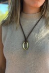 Mini Oval Shape Necklace Dorado