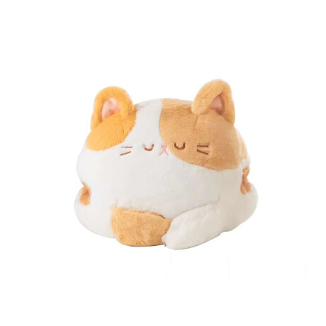 Peluche almohadon de gatito con calentador de manos Blanco