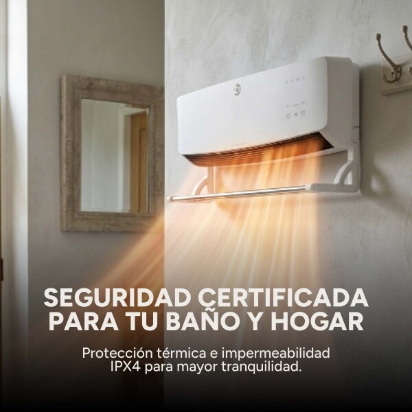 Caloventor Pared Goldtech 1500W 220V Accesorio Secado Ropa Blanco