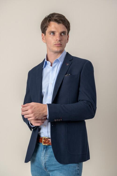 Saco Sport Jersey Azul