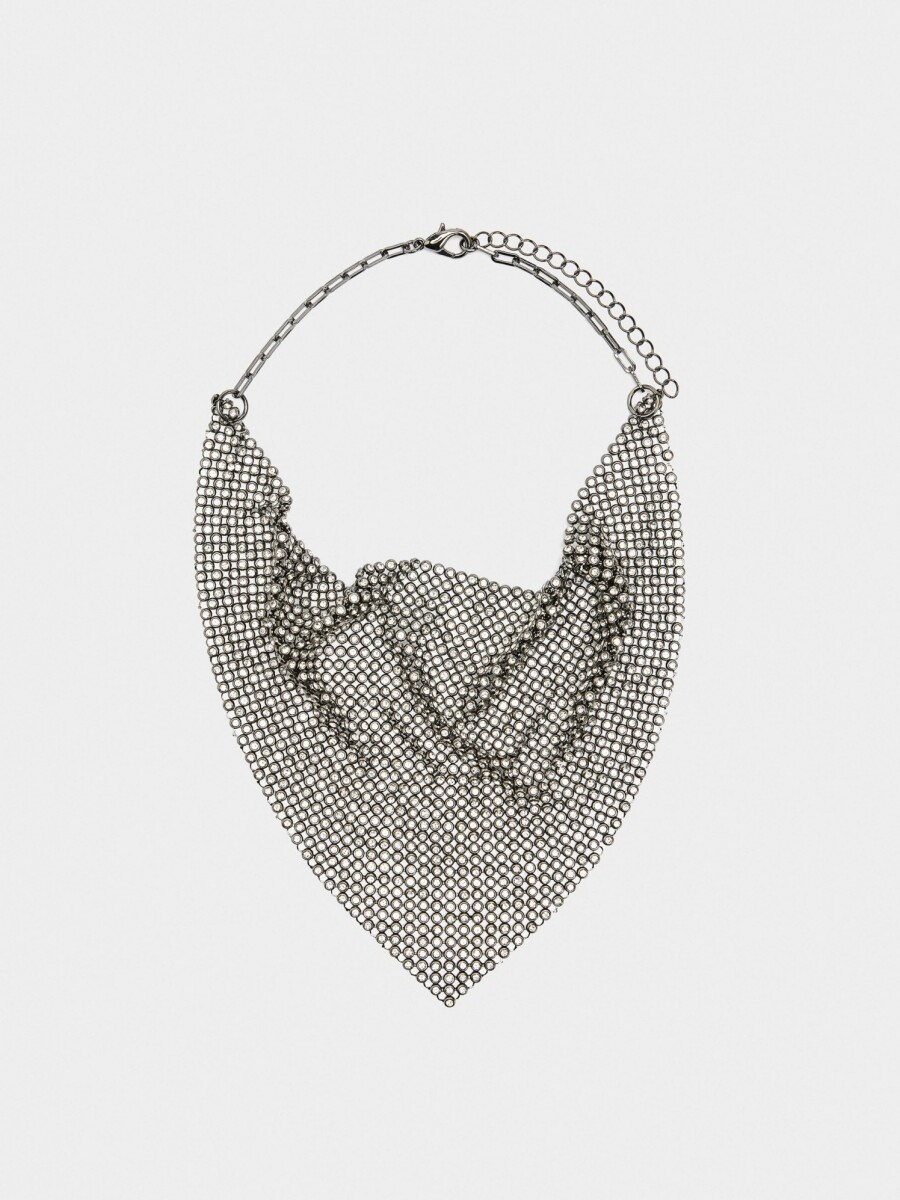 Collar Babero De Cristales negro