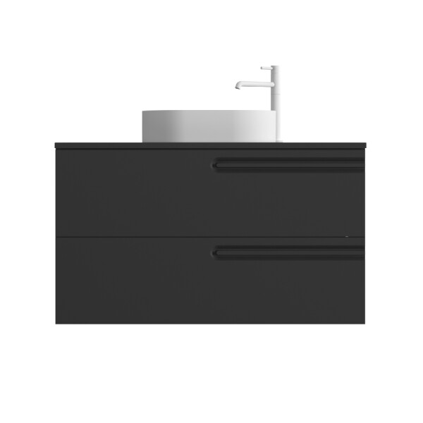 MUEBLE DE BAÑO ECONIC 100 CM NEGRO MATE CON ENCIMERA Mueble De Baño Econic 100 Cm Negro Mate Con Encimera