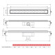 DESAGUE PULIDO ACERO INOXIDABLE SALIDA HORIZONTAL 83CM BAÑO 000