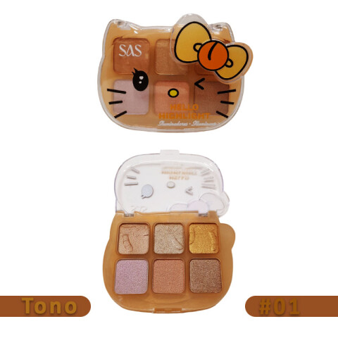 Paleta de iluminadores 6 tonalidades Paleta De Iluminadores 6 Tonalidades