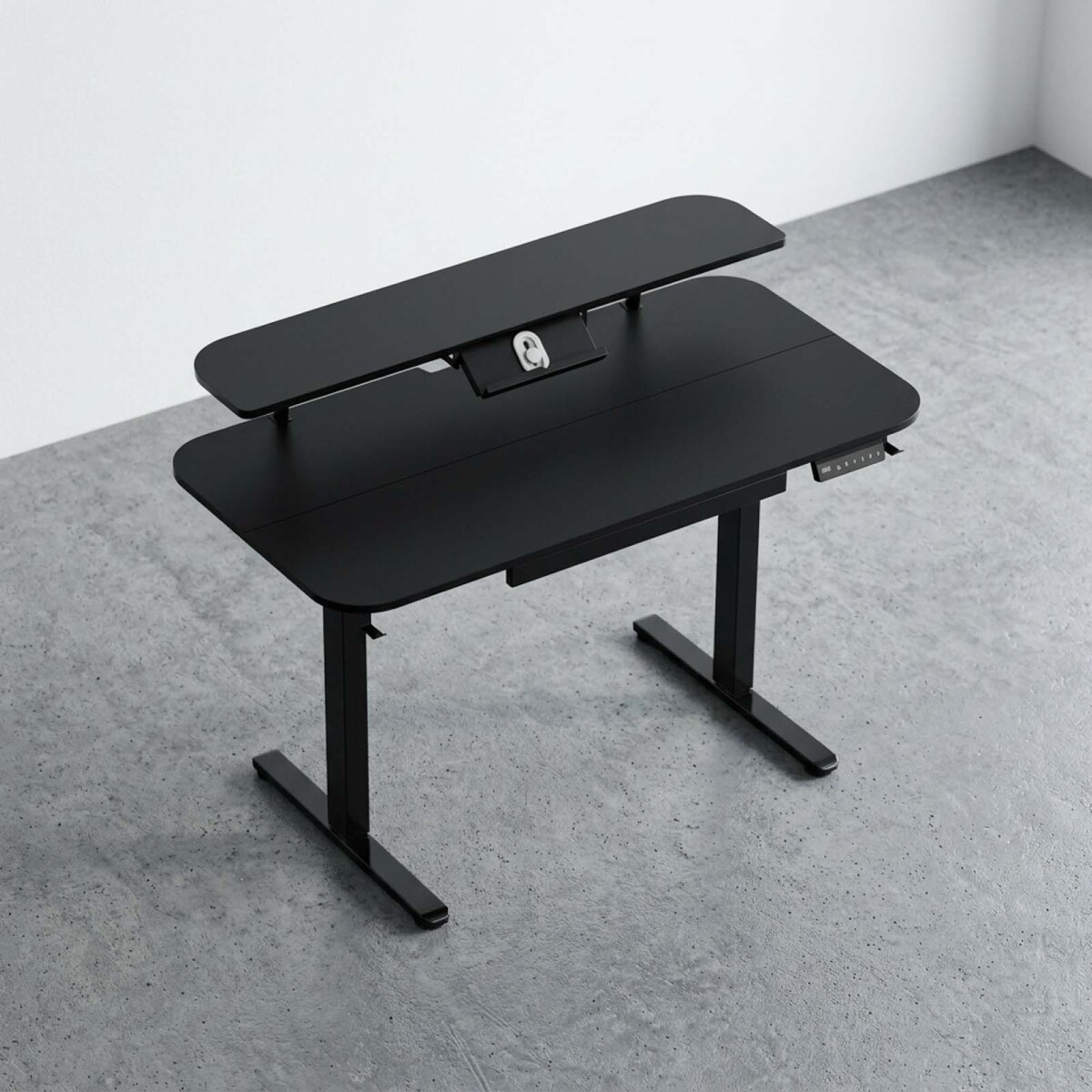 ESCRITORIO REGULABLE - METAL-Y-MDF NEGRO AILERON 