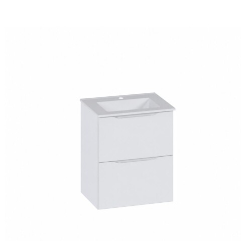 Mueble de baño suspendido Malva Blanco 60cm bacha loza Mueble De Baño Suspendido Malva Blanco 60cm Bacha Loza