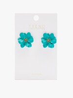 Pendientes Maxi Flor Mate azul