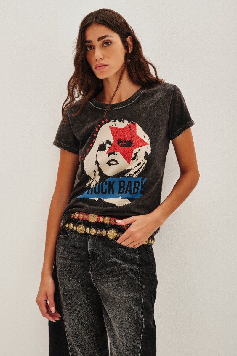 Remera Electric Youth Gris Oscuro
