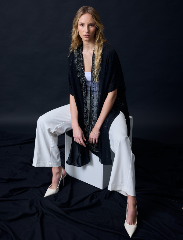 Kimono Noche NEGRO/PLATEADO