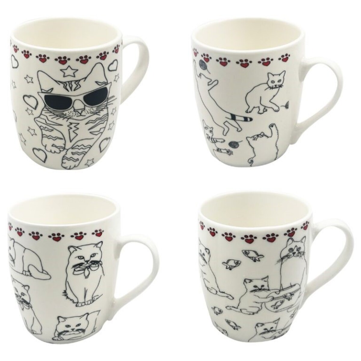 TAZA DE CERÁMICA FUNNY CAT - Sin color 