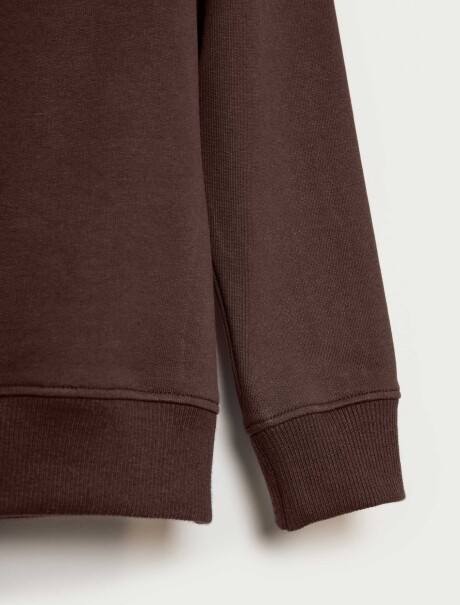 BUZO INFANTIL EN ALGODÓN - MARRÓN VERDE