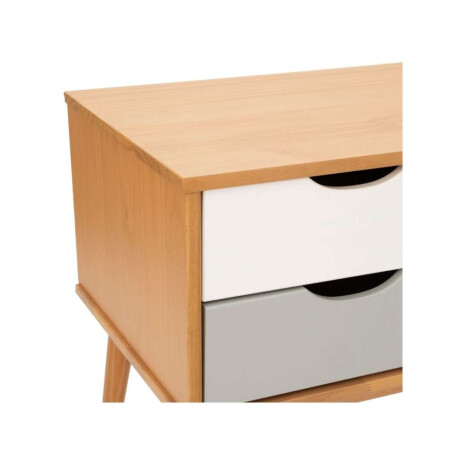 Rack para tv Linea Nordica Roble/Gris claro/Blanco