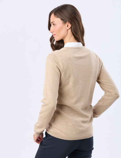 BUZO TEJIDO CLÁSICO Beige
