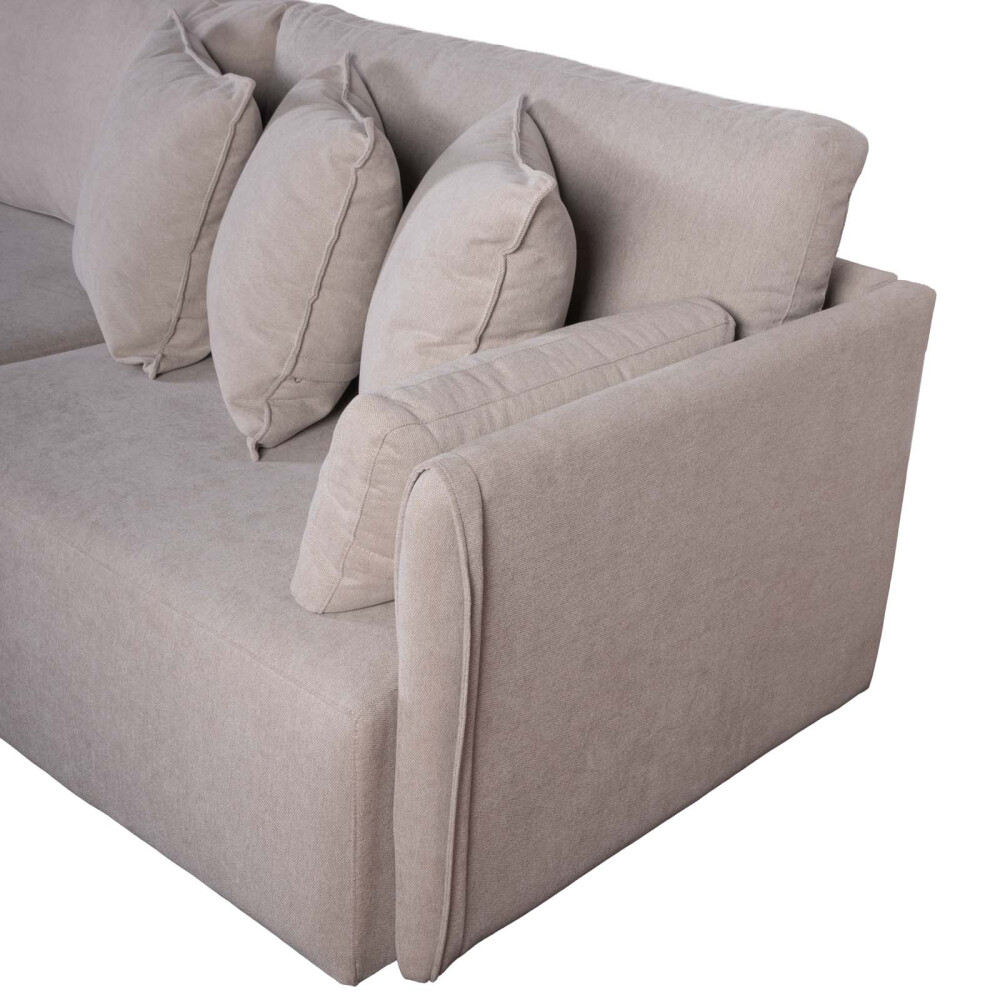 SOFÁ C/CHAISE MÁS DE 4 CUERPOS TELA NATURAL-BEIGE AMALFI BEIGE