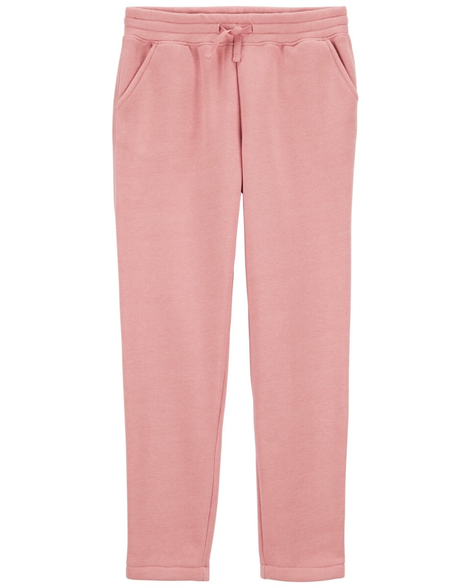 Pantalón deportivo de algodón, rosado. Talles 6-14 