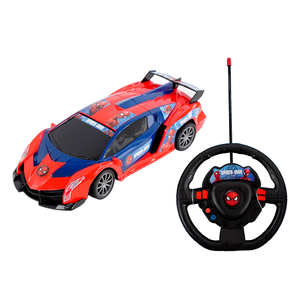 Auto deportivo R/C Spiderman con luces 
