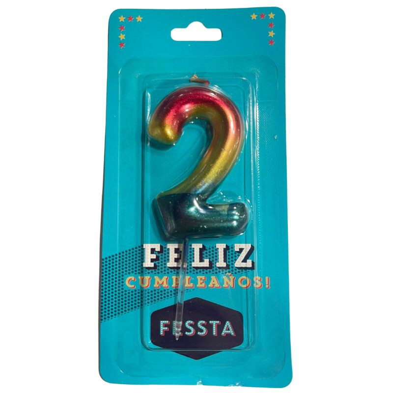 Vela N° Metalizada Degrade DOS